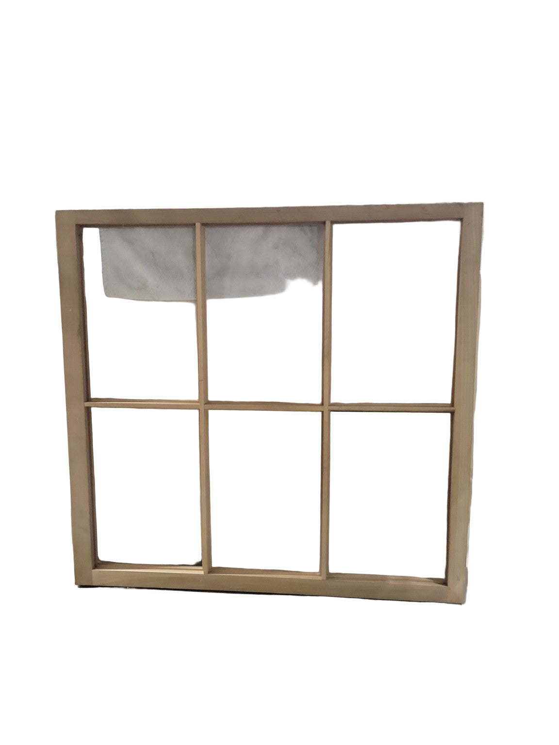 Large 6-Lite Wood Window Frame – Unfinished Wood
