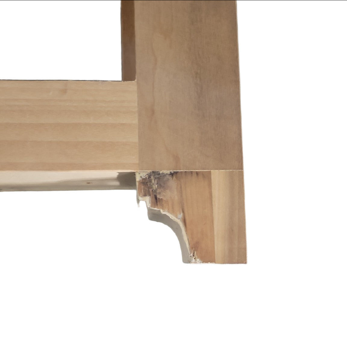 Large 6-Lite Wood Window Frame – Modern Reproduction with Decorative Horn Detail