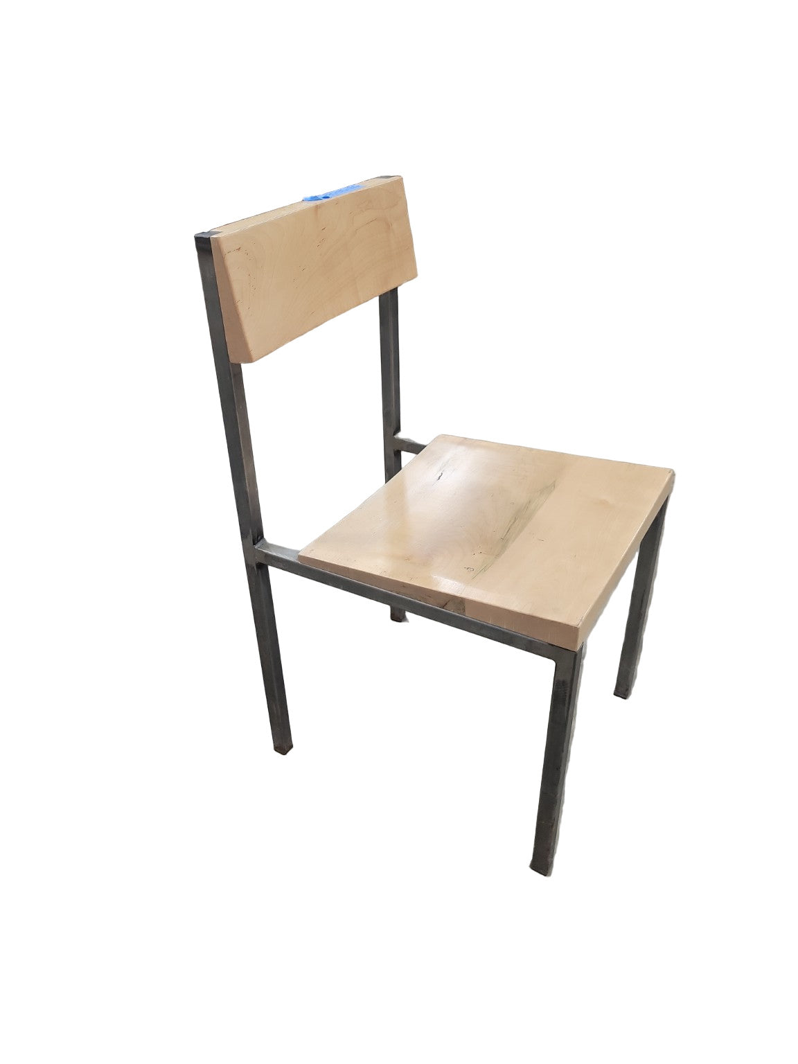 Handcrafted Solid Maple and Steel Dining Set – Cleveland Artisan Made (Table with Two Chairs)