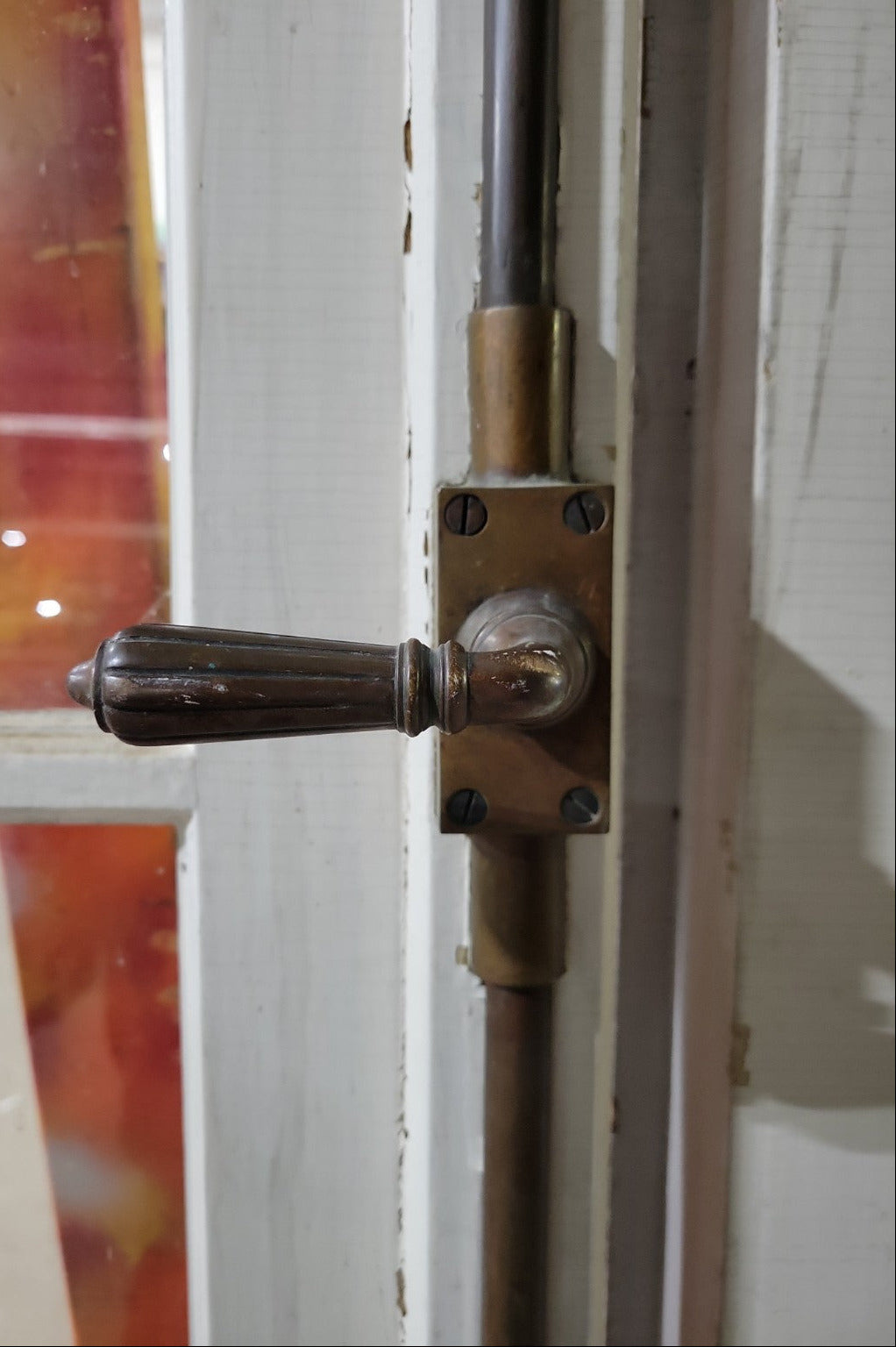 Antique French 10-Lite Double Doors with Brass Cremone Bolt and Original Hardware – From a Meade & Hamilton Designed Home