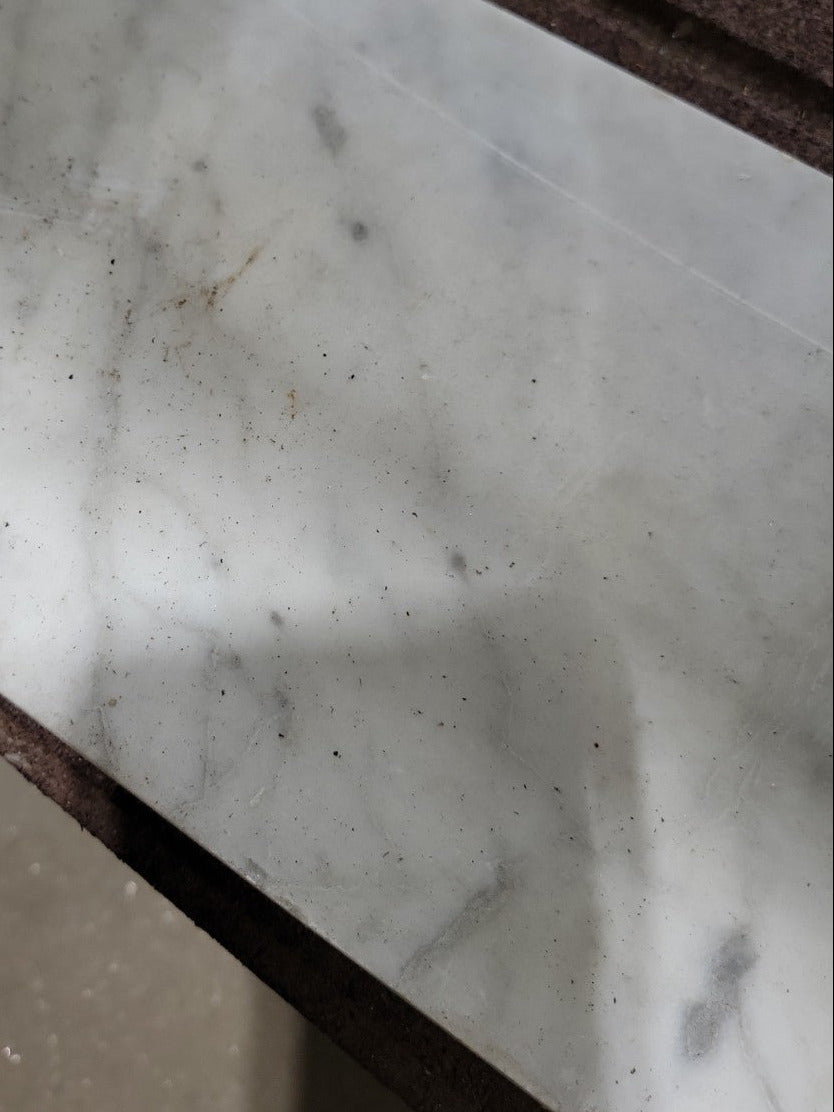 Reclaimed White Marble Shelf or Threshold Slab – 38½" x 6" x 1¼"