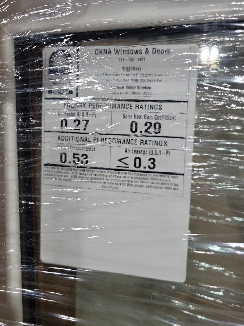 OKNA Double-Hung Vinyl Window – 39 ½" x 57 ¼"