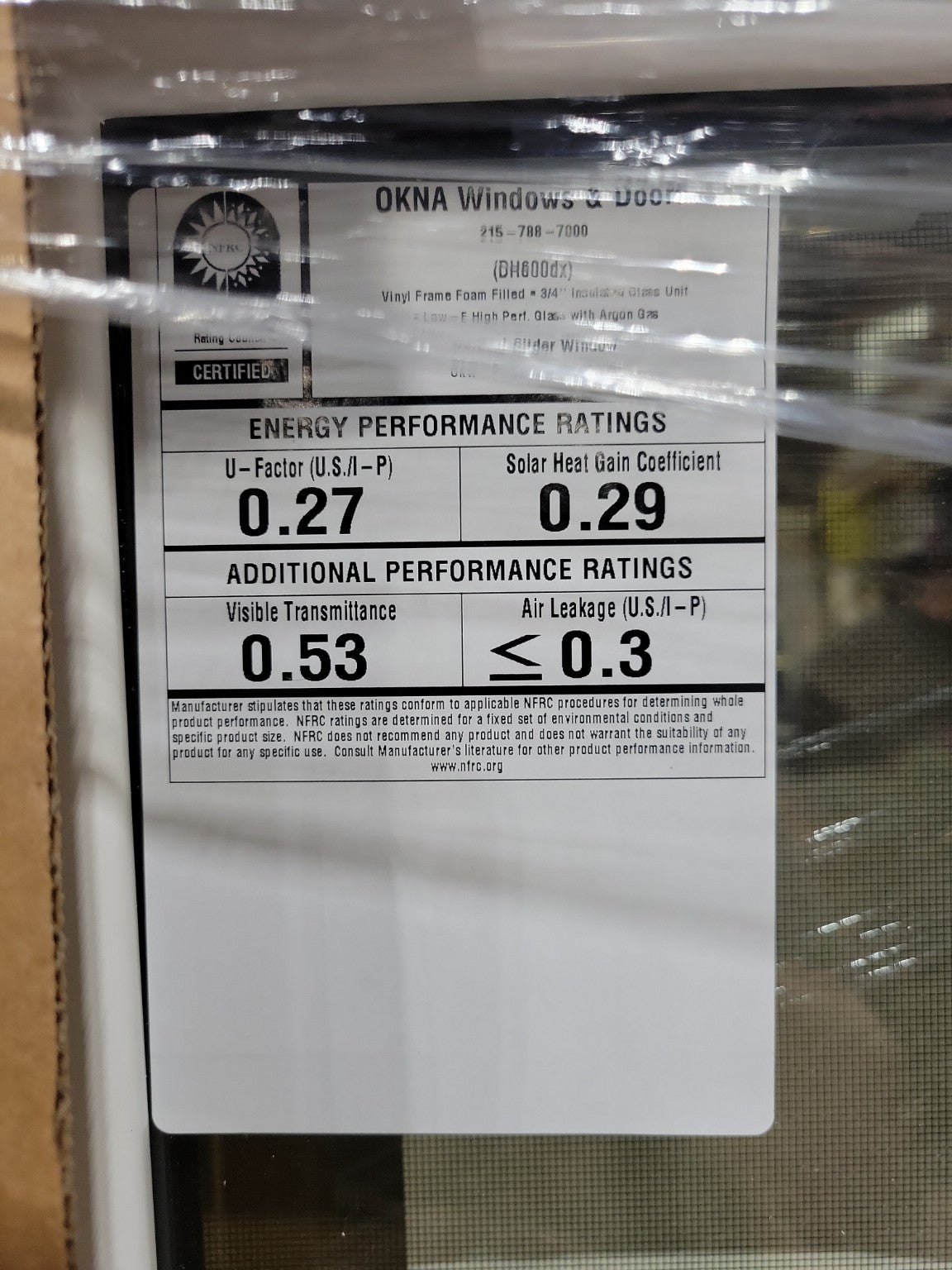 OKNA DH600DX Double-Hung Window – 31 ¾" x 53 ½"