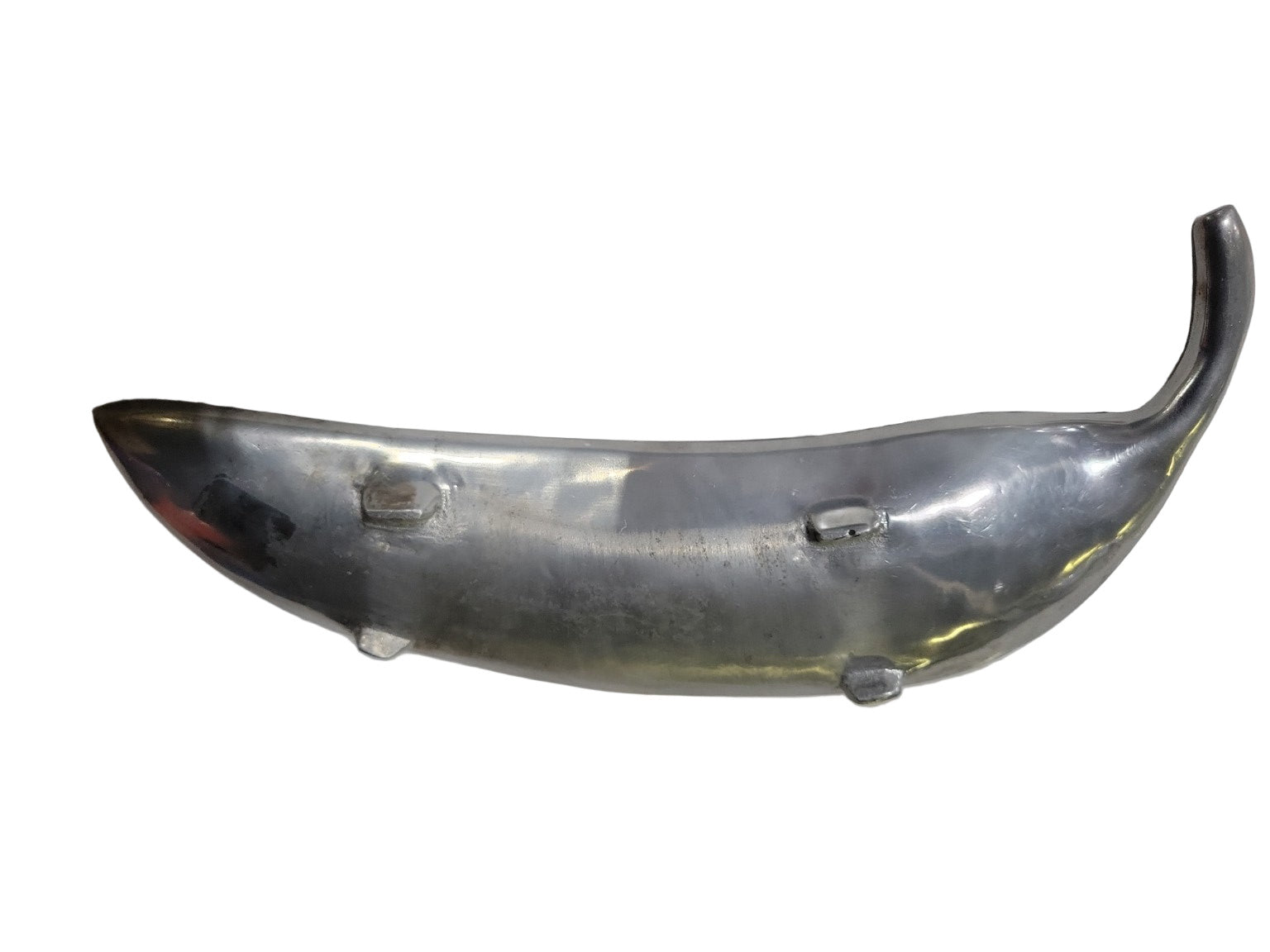 Mid-Century Modern Aluminum Serving Dish – Crescent Form