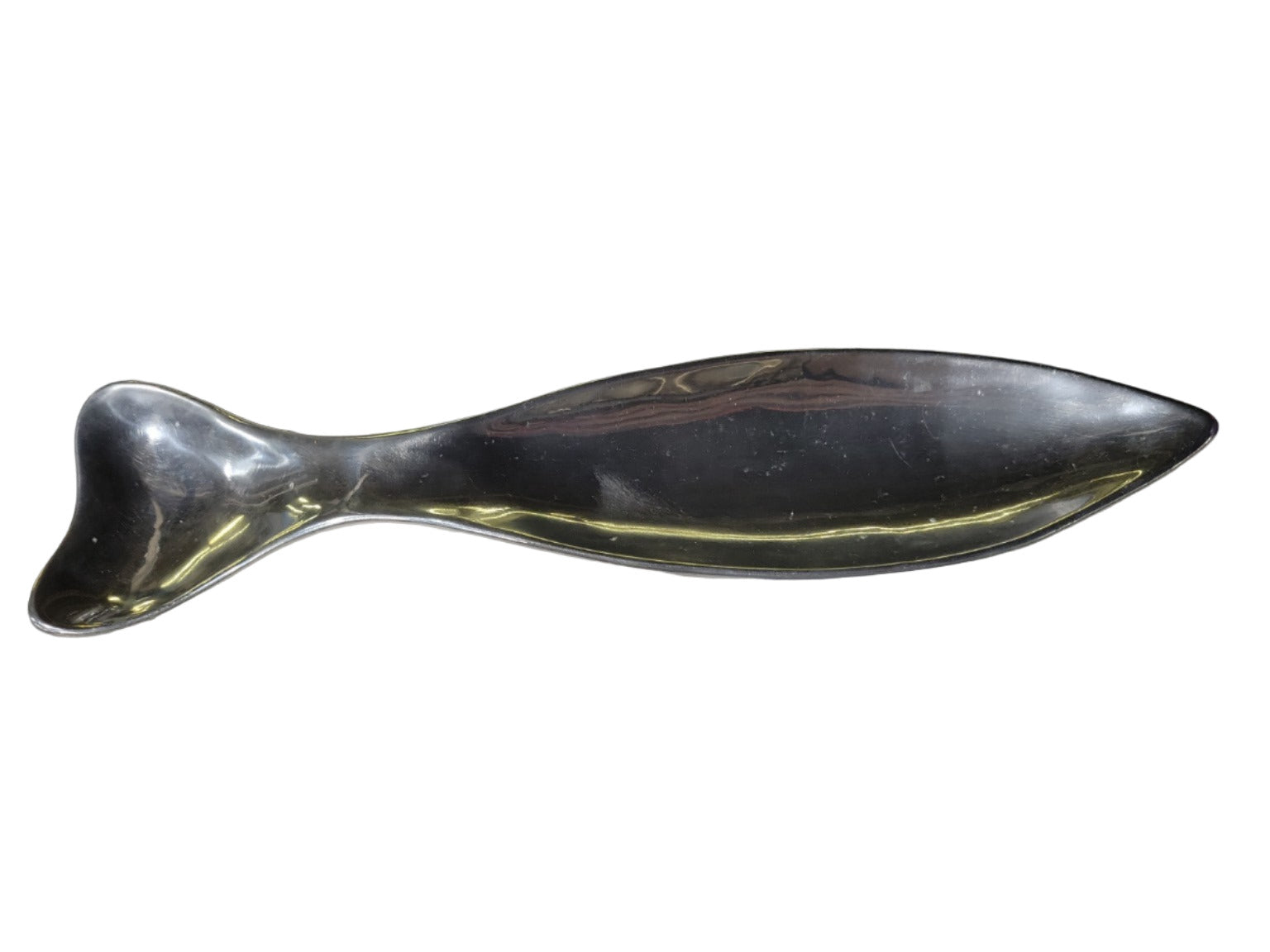 Mid-Century Modern Polished Aluminum Sculptural Dish – Organic Form