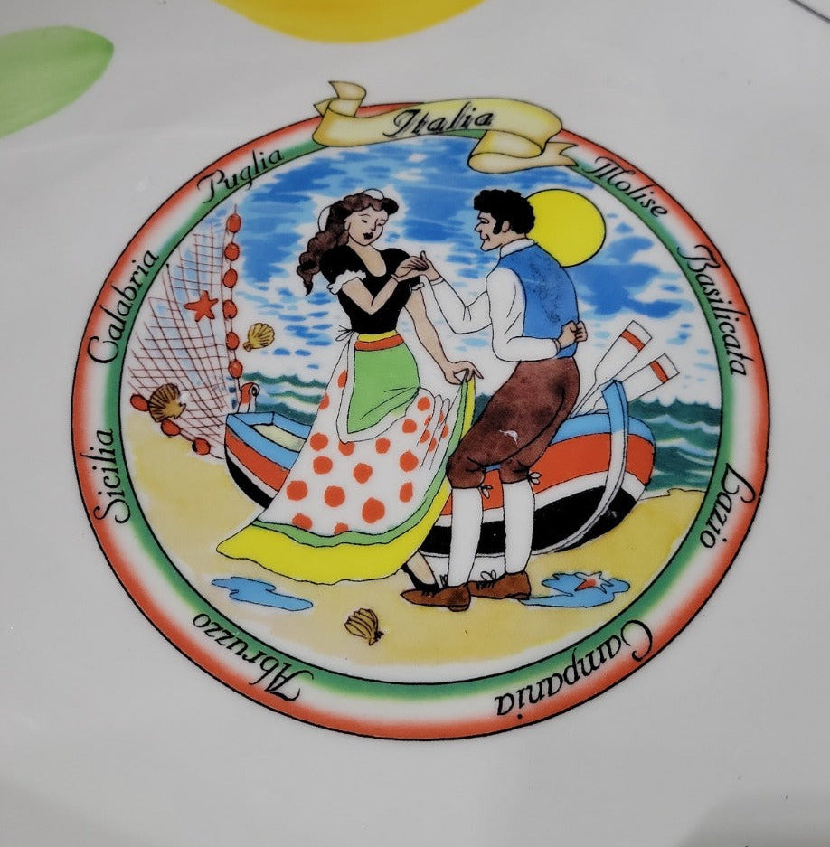 VillaWare Hand-Painted Italian Ceramic Serving Bowl – “Italia” Souvenir Design