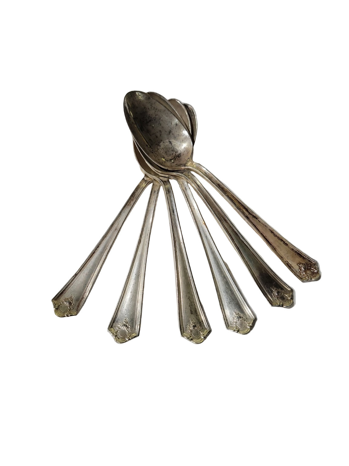 Set of 6 Wm. Rogers & Son Silverplate Teaspoons – “Pat. 1915” Pattern X12