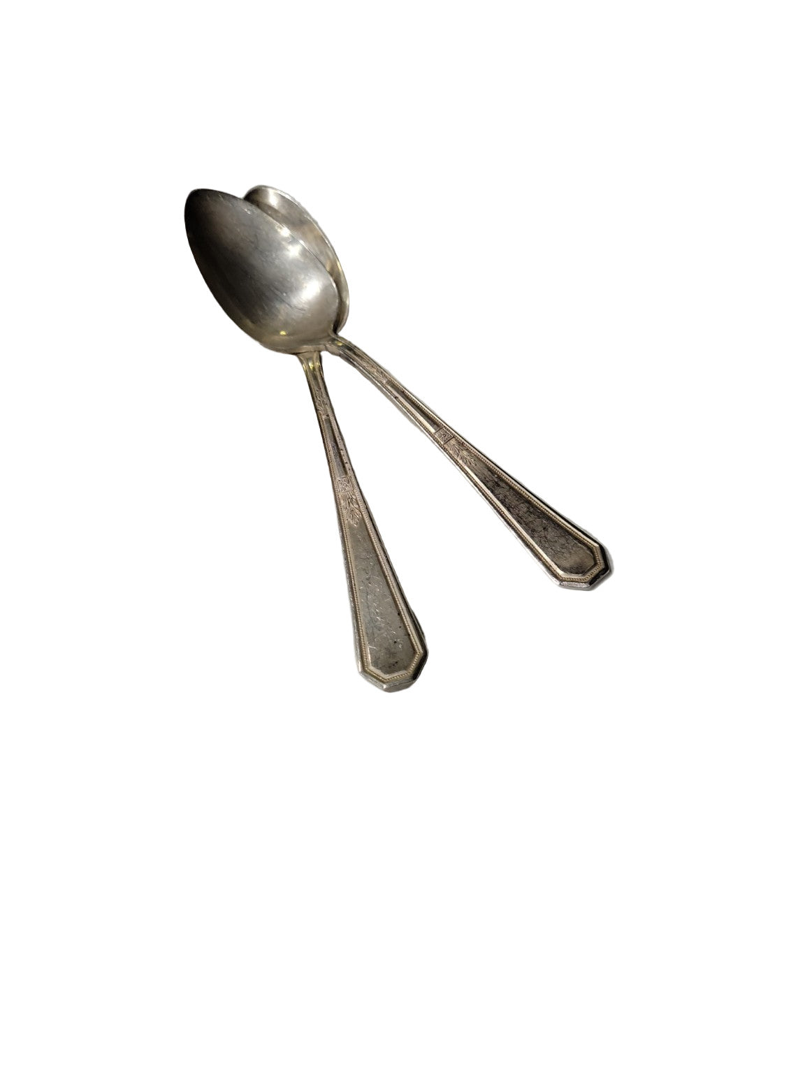 Pair of Wm. Rogers & Son Silverplate Teaspoons – “Pat. Mar. 13, 1920” Pattern