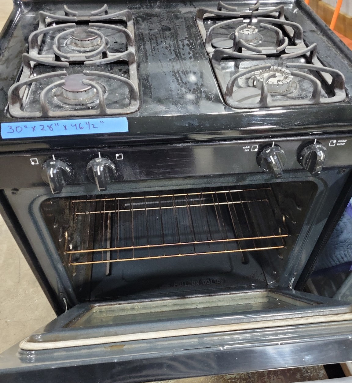Frigidaire Stainless Steel Gas Range – 30” Freestanding Oven with Four Burners