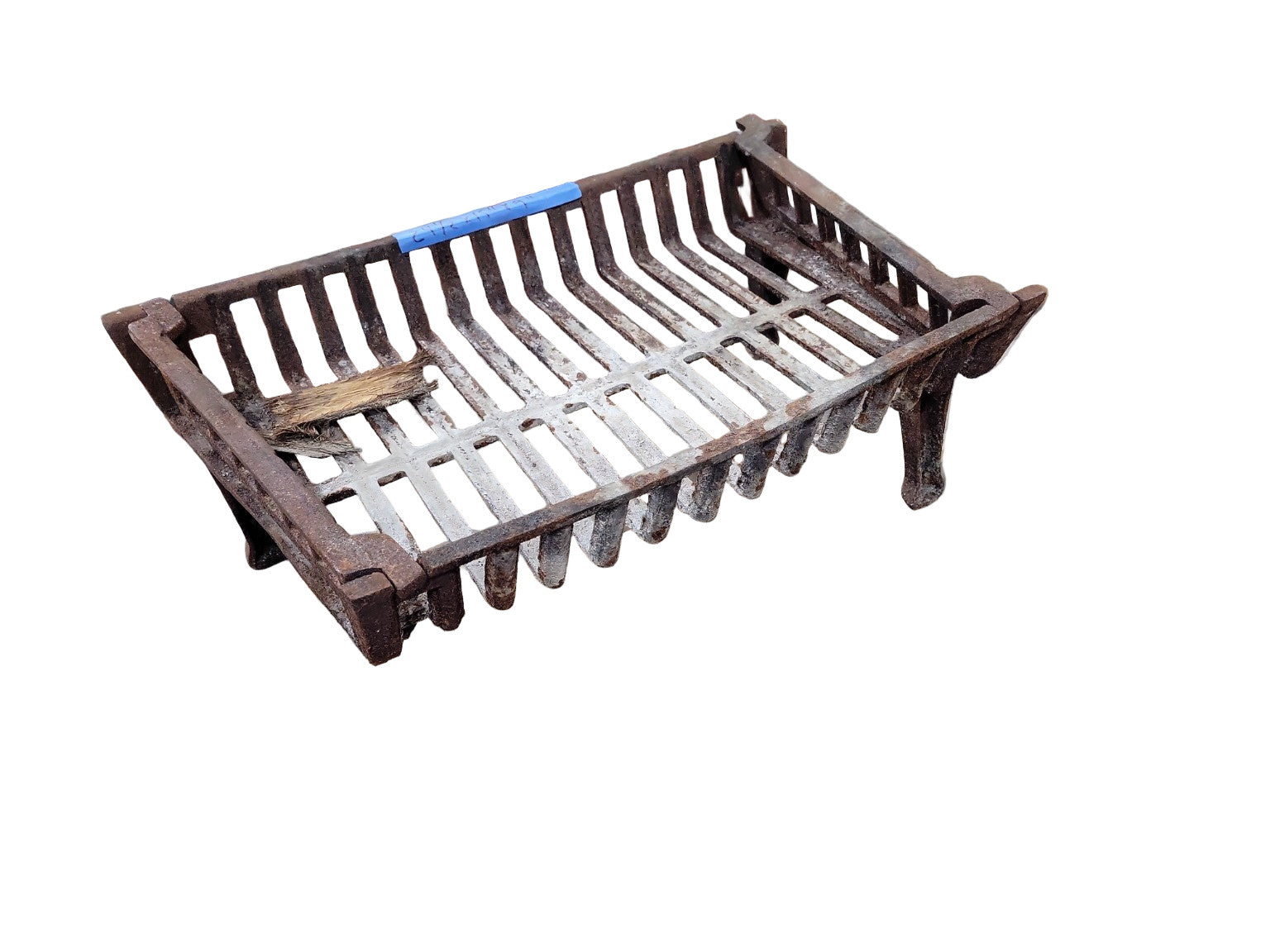 Antique Cast Iron Fireplace Log Grate (As-Is, Missing One Leg)
