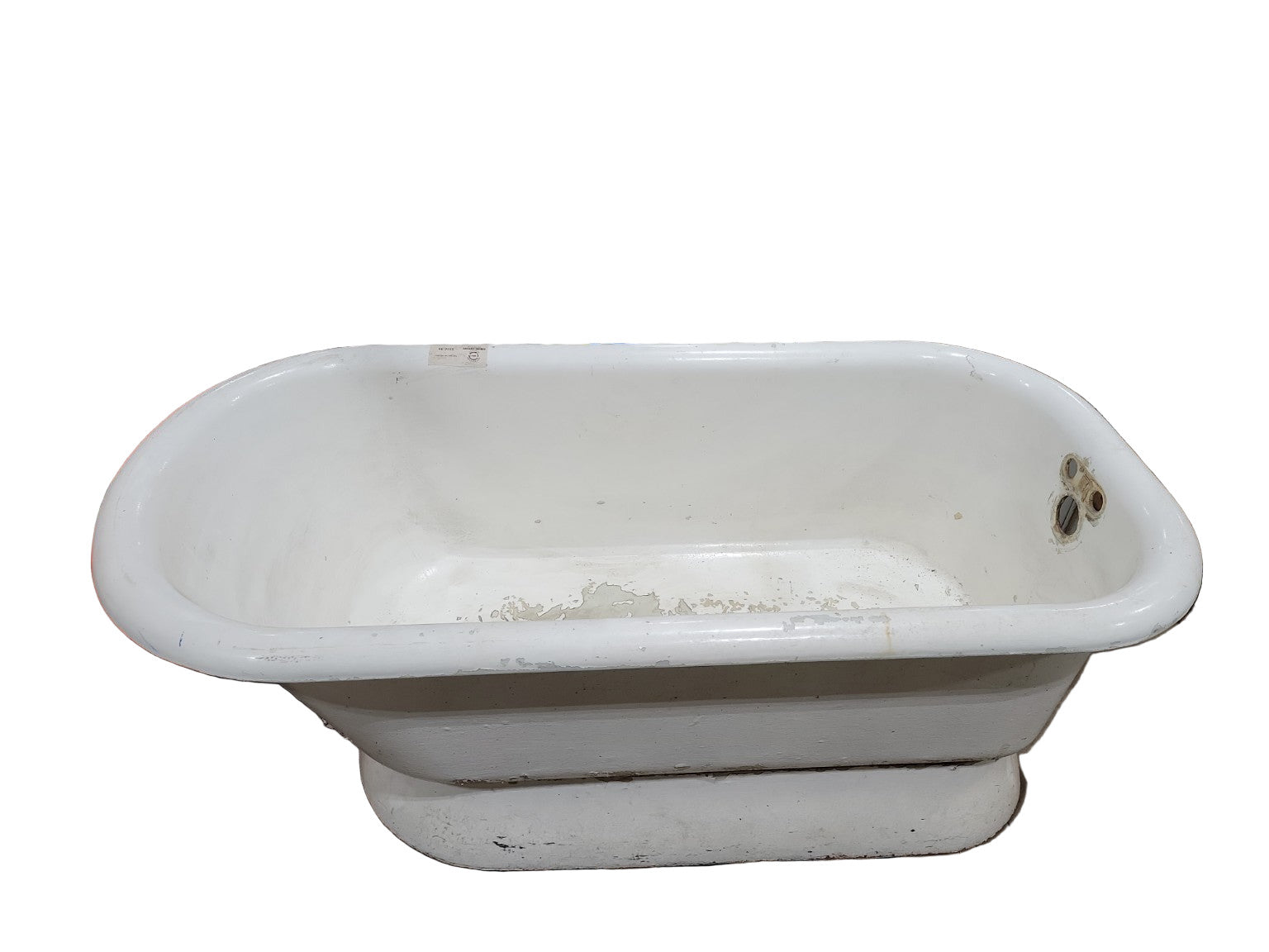 Antique Cast Iron Pedestal Bathtub – 60" x 30" x 23"