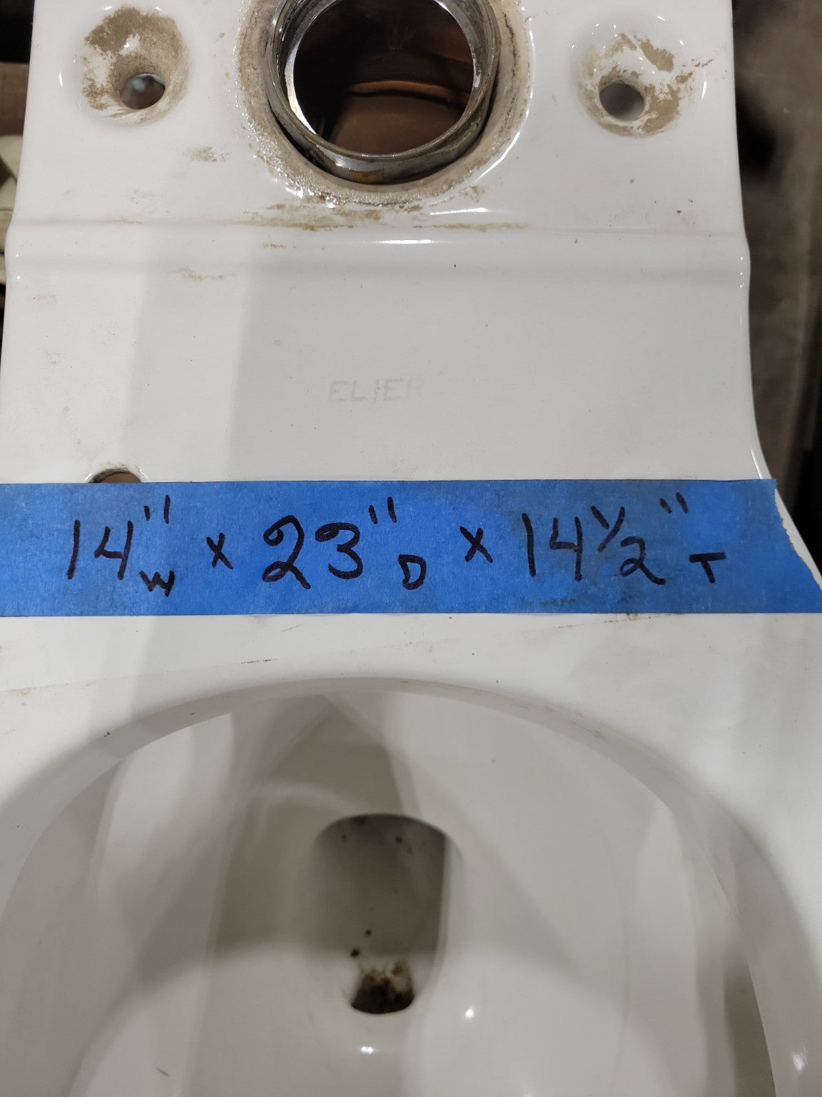 Eljer Vitreous China Toilet Bowl – 14" x 23" x 14½"