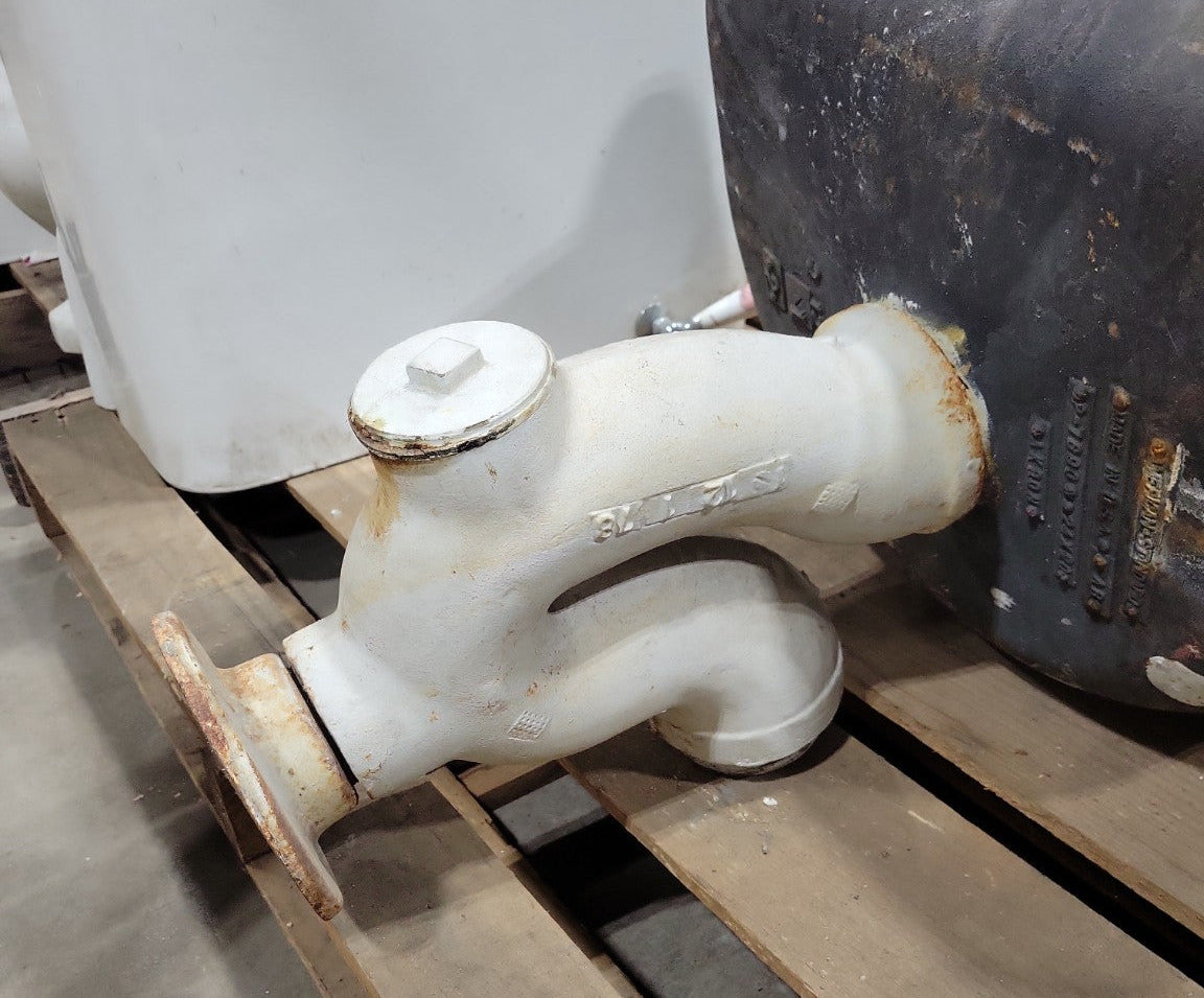 Antique Cast Iron Wall-Mount Utility Sink with Integral Trap and Aluminum Rim – 24" x 19½" x 36"