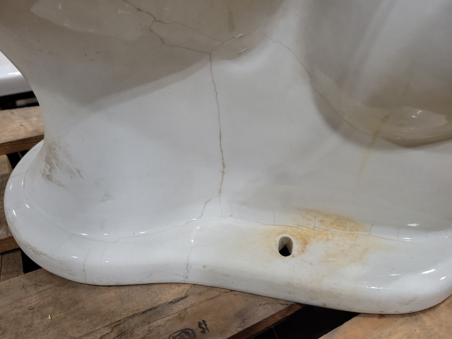 Antique Thomas Maddock’s Sons “Madera” Vitreous China Toilet Bowl – Made in U.S.A.