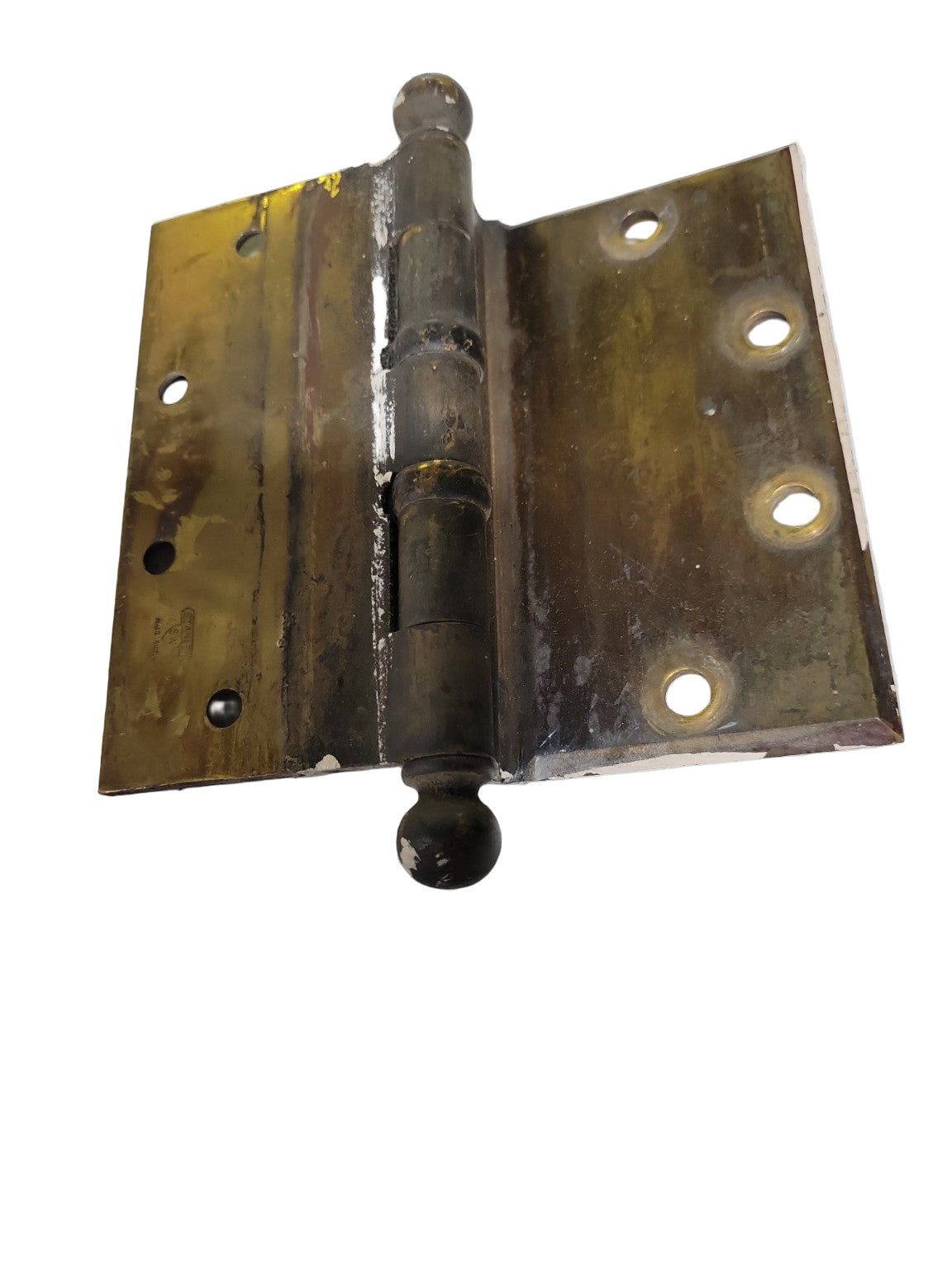 Antique Brass Offset Ball-Tip Commercial Door Hinge – 5 ⅜" x 5"