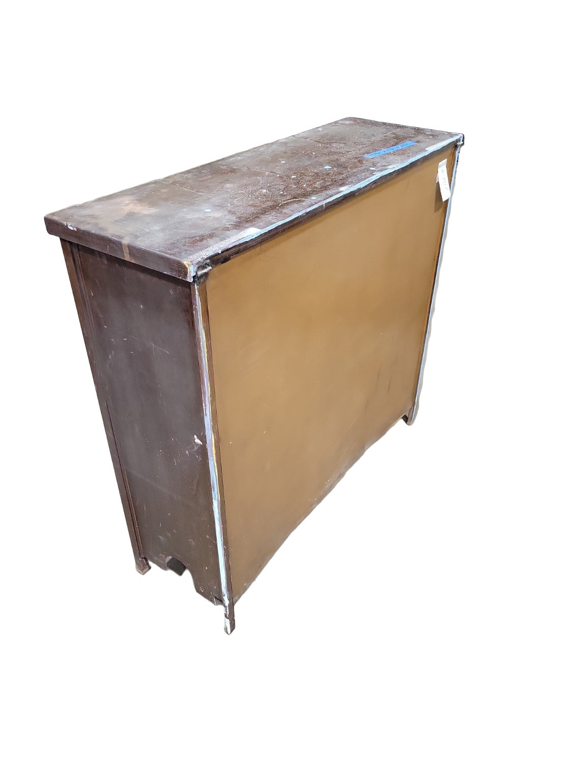 Vintage Brown Metal Radiator Cover – Three-Panel Perforated Design