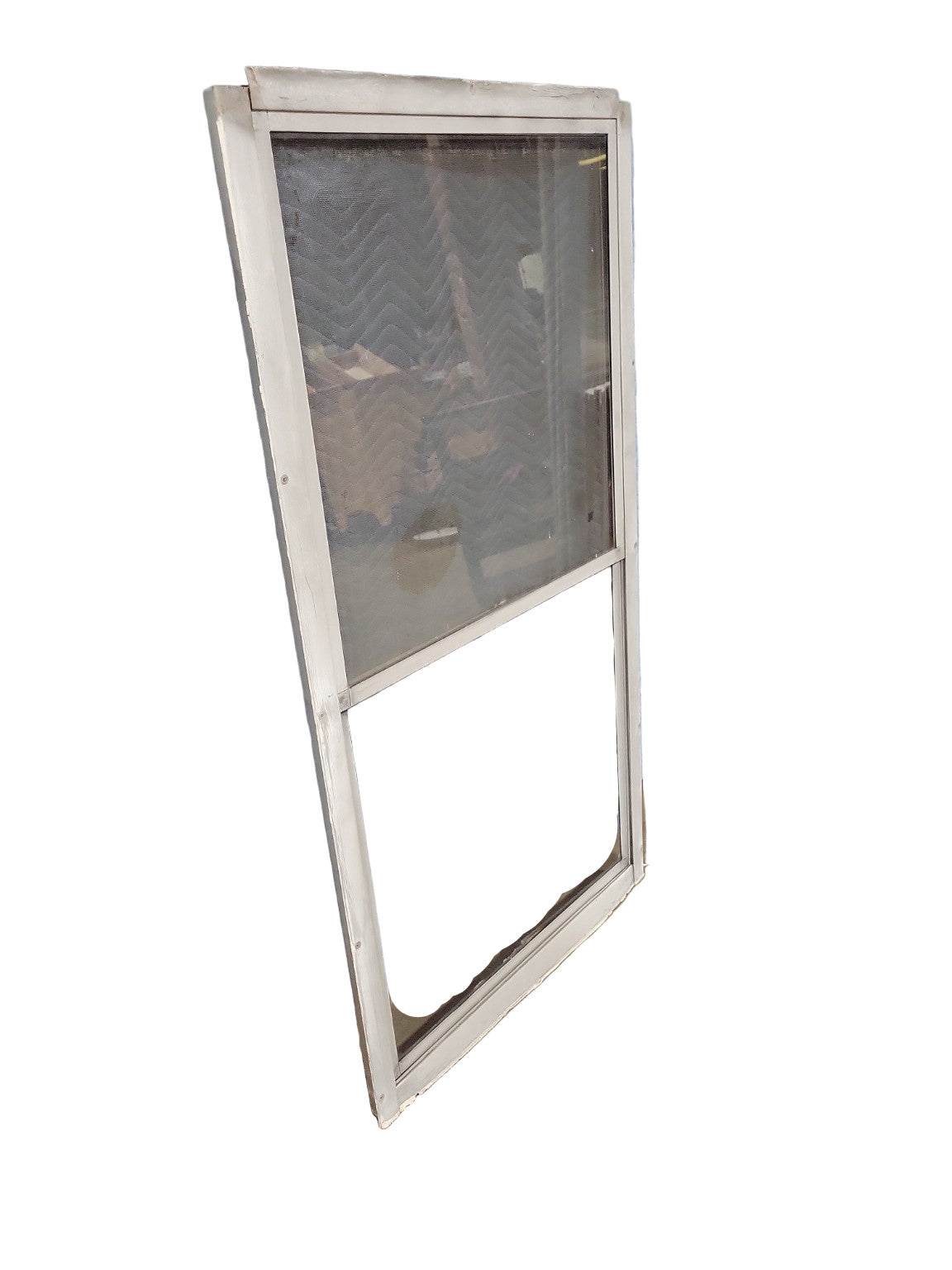 Vintage Aluminum Storm Window with Screen – 28 ½" × 54 ¾"