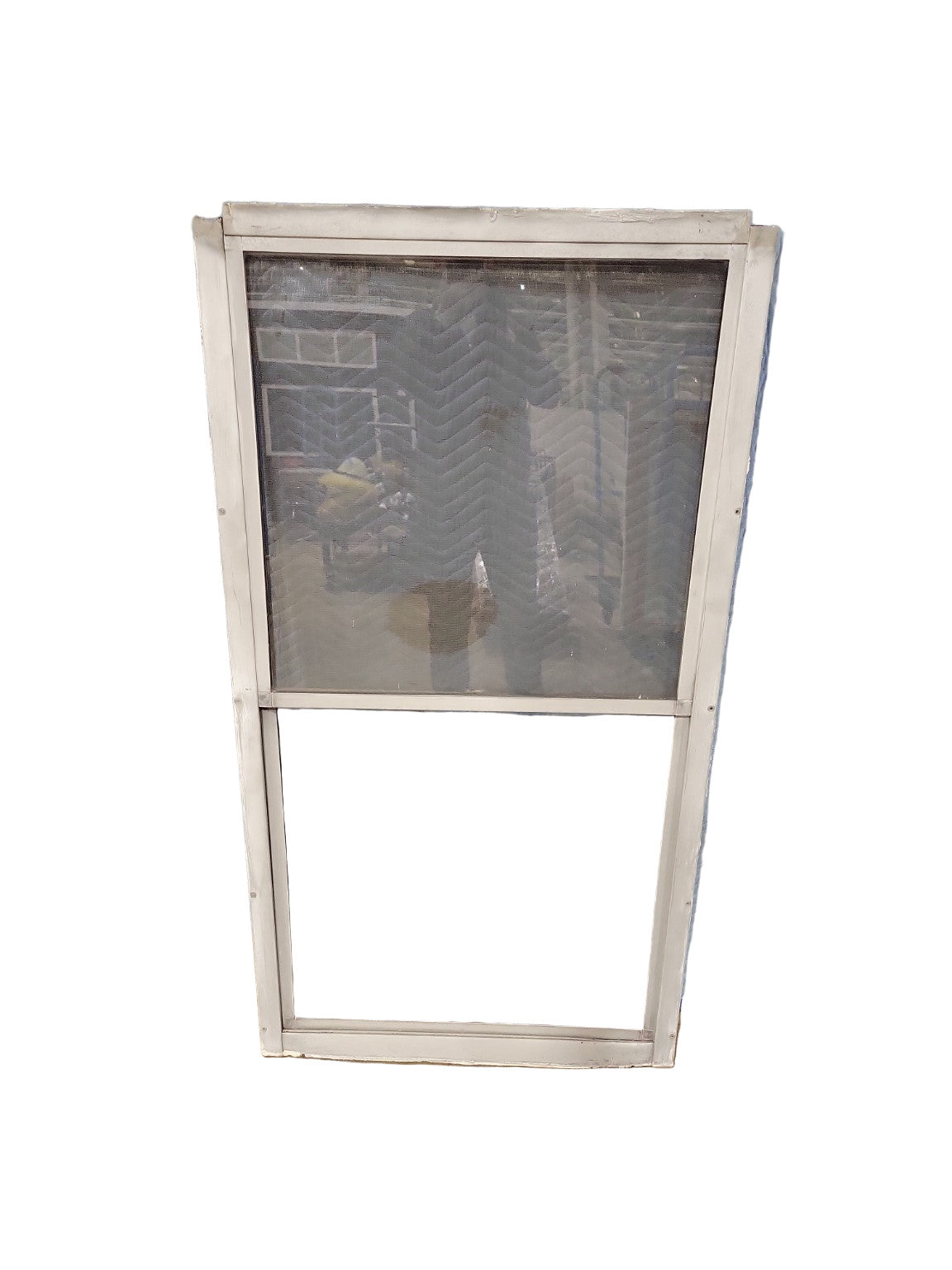 Vintage Aluminum Storm Window with Screen – 28 ½" × 54 ¾"