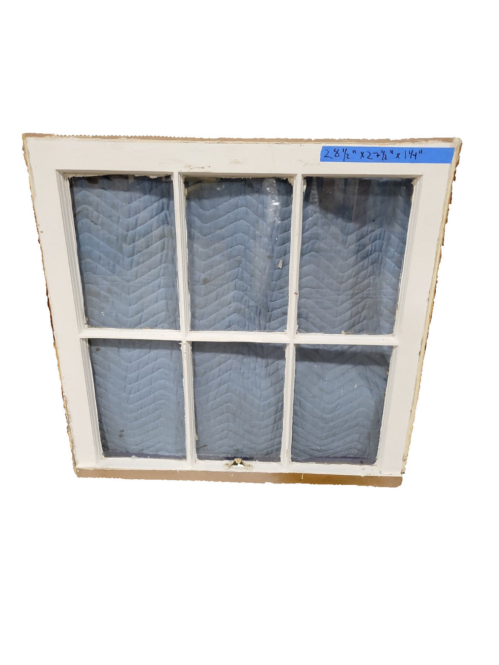 Vintage Six-Pane Wood Window – White Painted Frame – Rebuilders Xchange