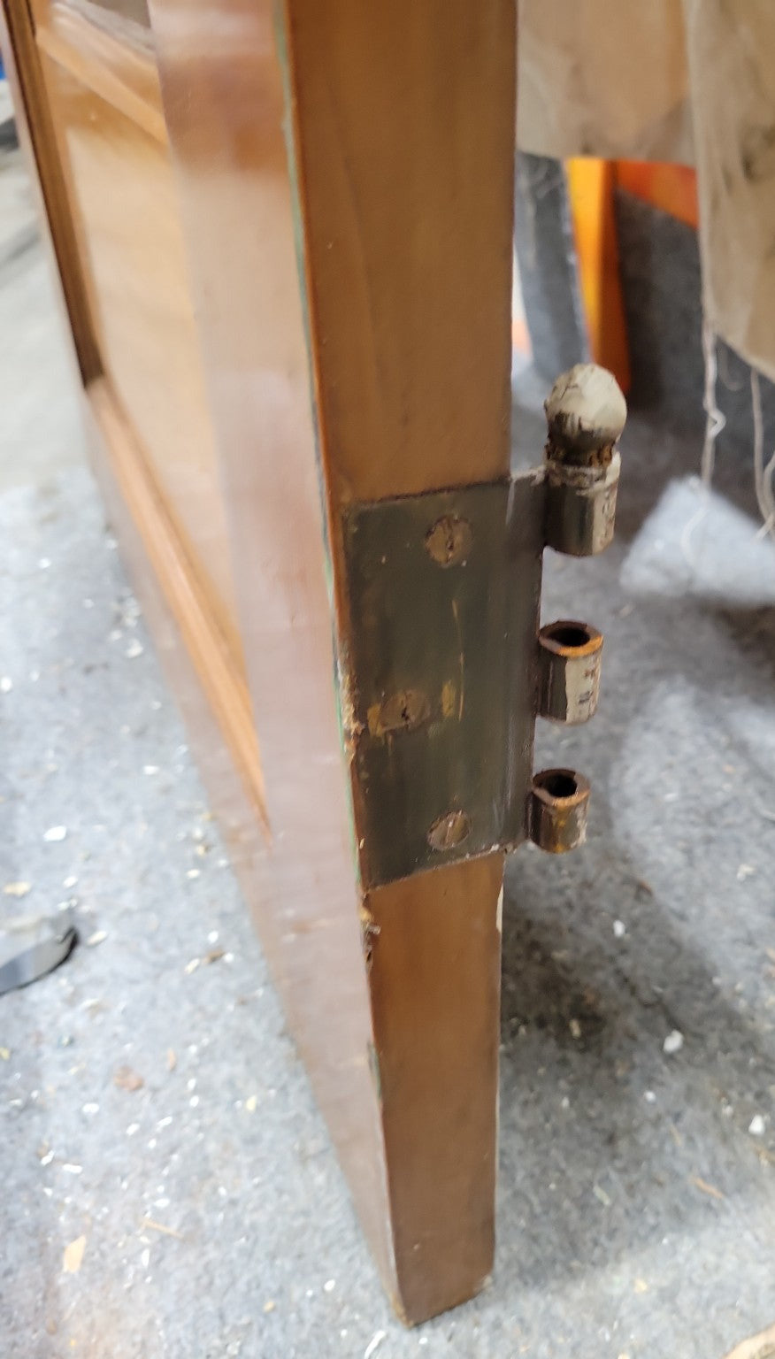 Antique Five-Panel Interior Door – Painted and Natural Wood Finish