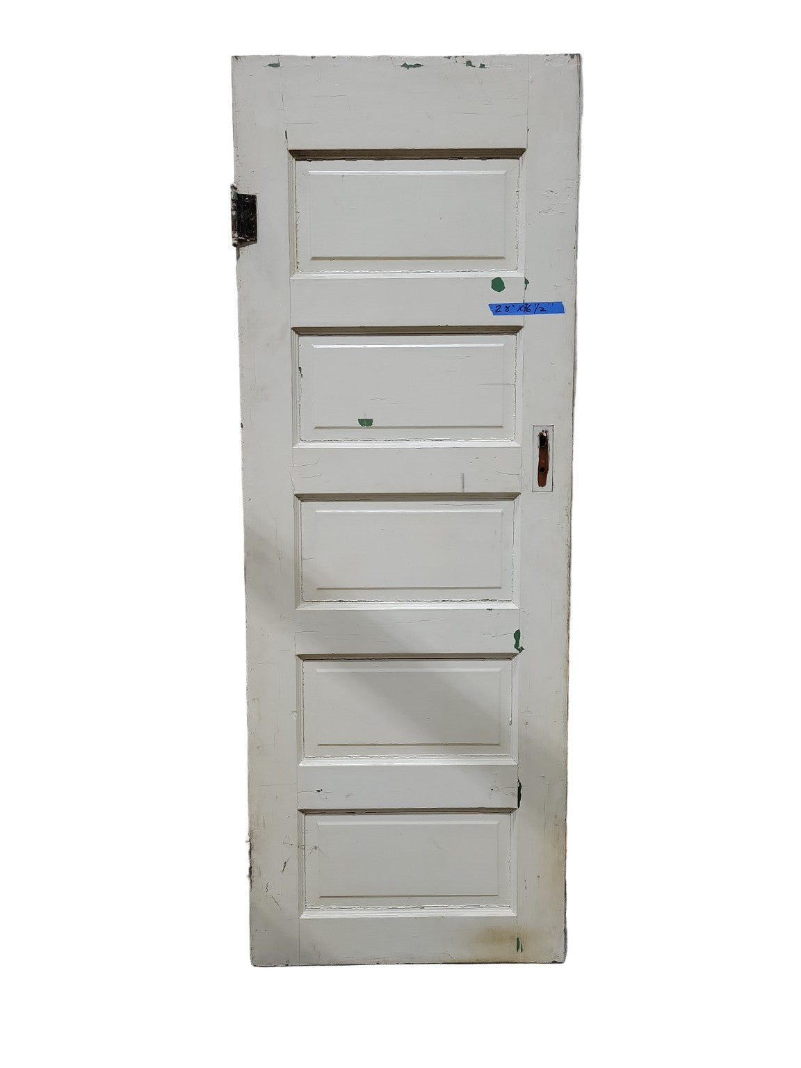 Antique Five-Panel Interior Door – Painted and Natural Wood Finish