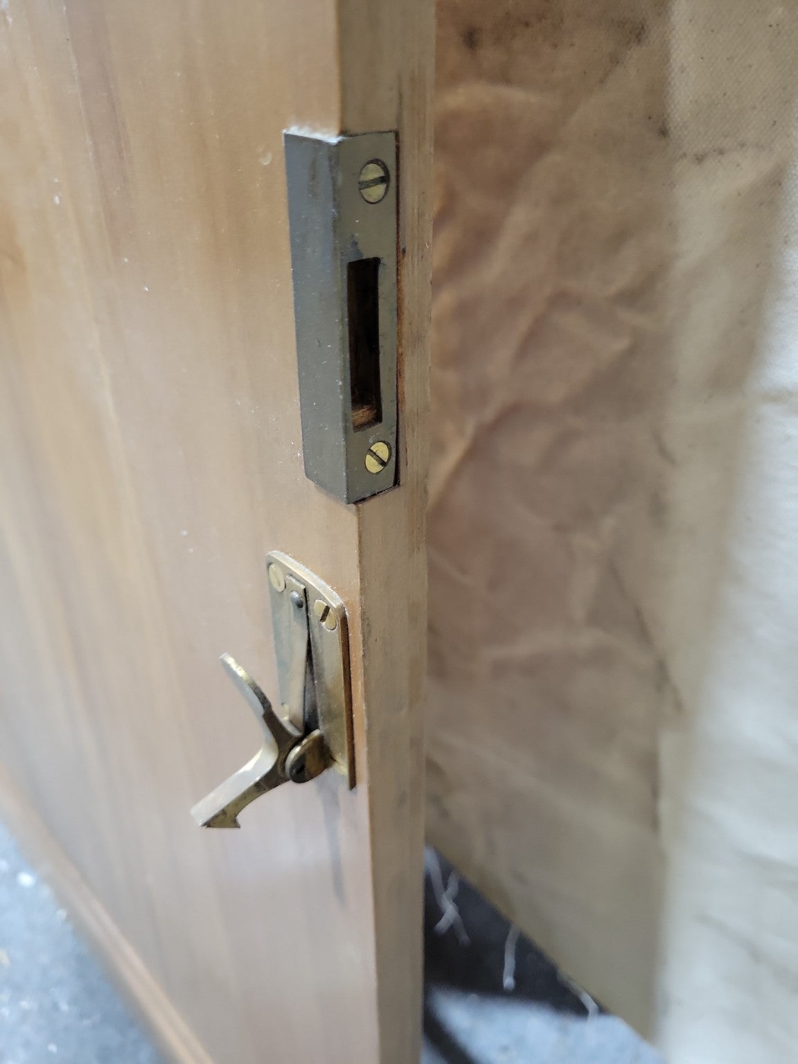 Mid-Century Solid Wood Cabinet Door with Spring-Loaded Pivot Hardware – 27 ⅛" x 53"