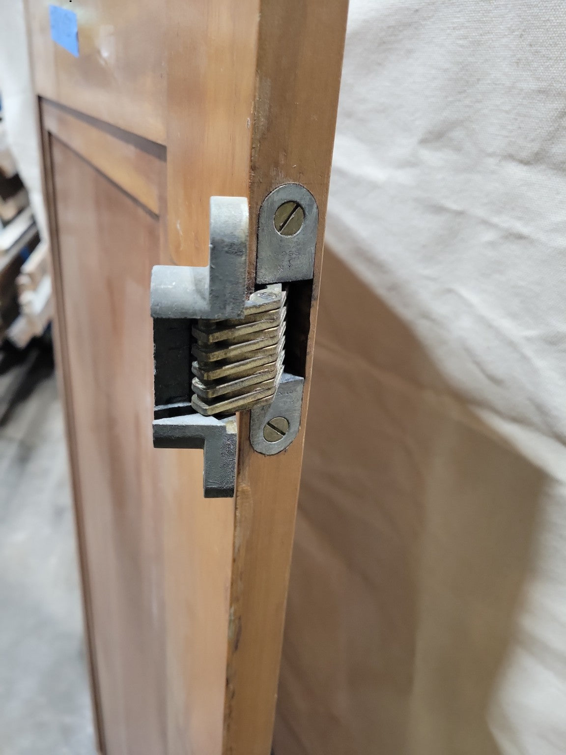 Mid-Century Solid Wood Cabinet Door with Spring-Loaded Pivot Hardware – 27 ⅛" x 53"