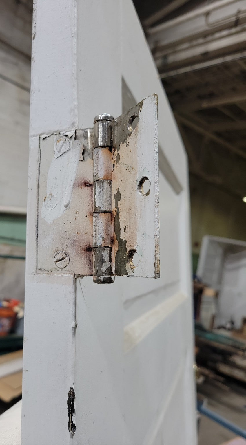 Vintage Five-Panel Solid Wood Door – White Painted Finish – 30 ⅛" x 77"