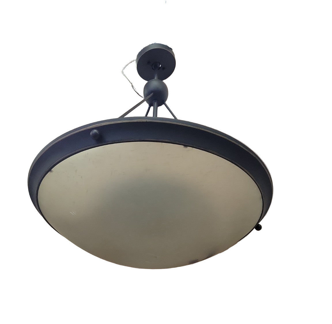 Modern Industrial Pendant Light – Dark Bronze Finish with Frosted Glass