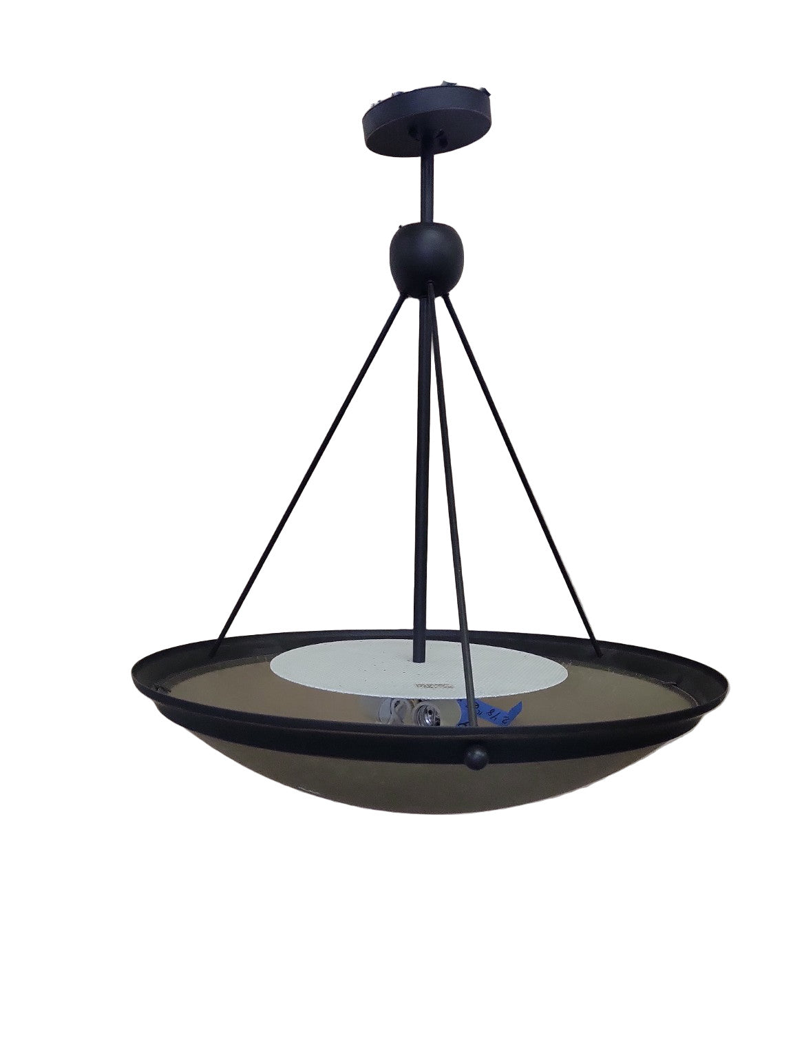 Modern Industrial Pendant Light – Dark Bronze Finish with Frosted Glass