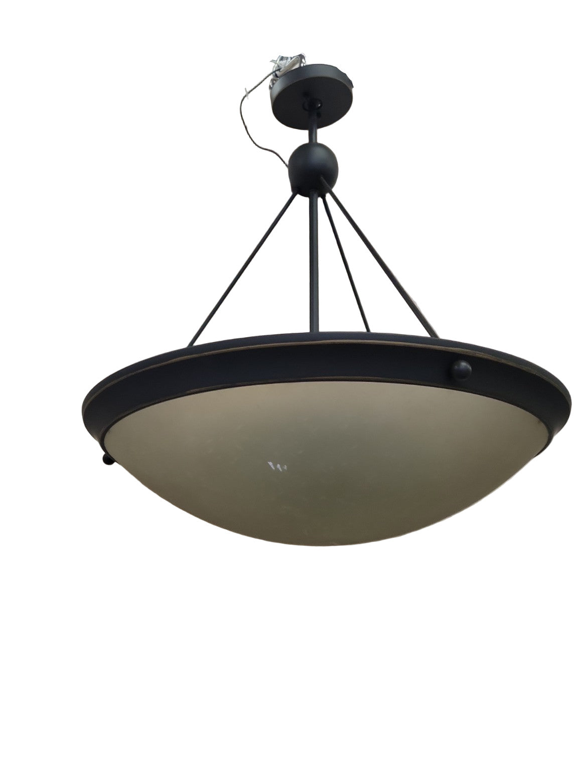 Modern Industrial Pendant Light – Dark Bronze Finish with Frosted Glass