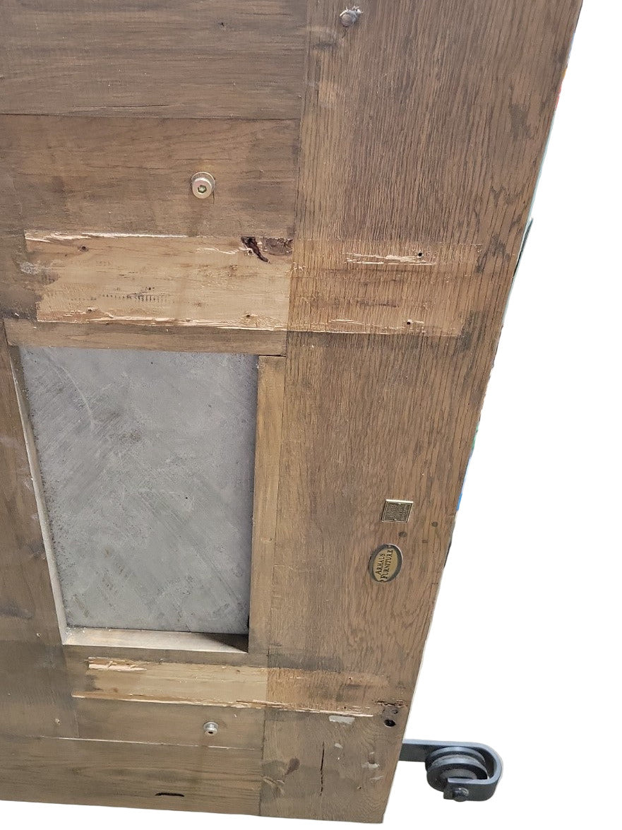 Arhaus Wilhelm Barnwood Natural Oak & Bluestone Table Top (No Base)