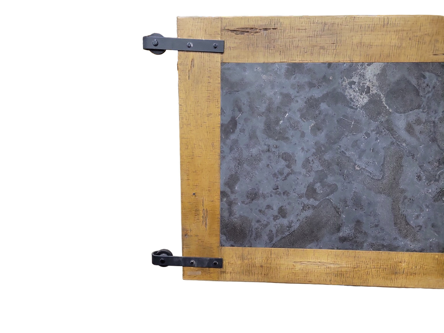 Arhaus Wilhelm Barnwood Natural Oak & Bluestone Table Top (No Base)