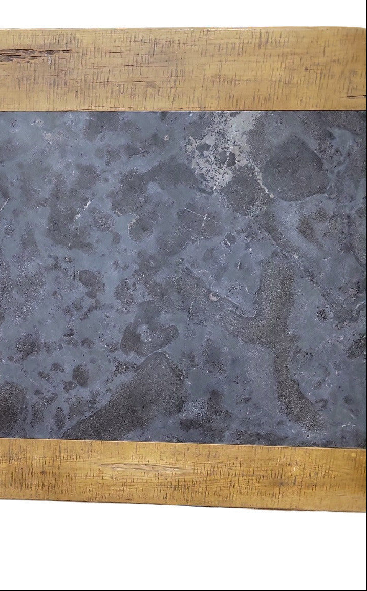 Arhaus Wilhelm Barnwood Natural Oak & Bluestone Table Top (No Base)