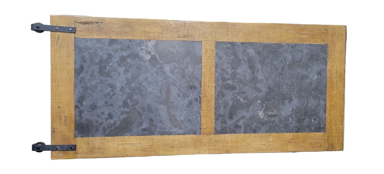 Arhaus Wilhelm Barnwood Natural Oak & Bluestone Table Top (No Base)