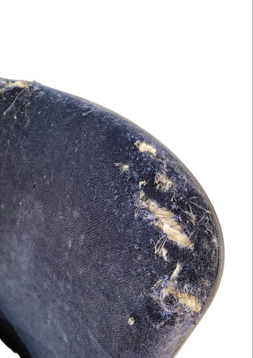 Antique Auditorium Theater Chair with Heavy Wear – Cast Iron Frame