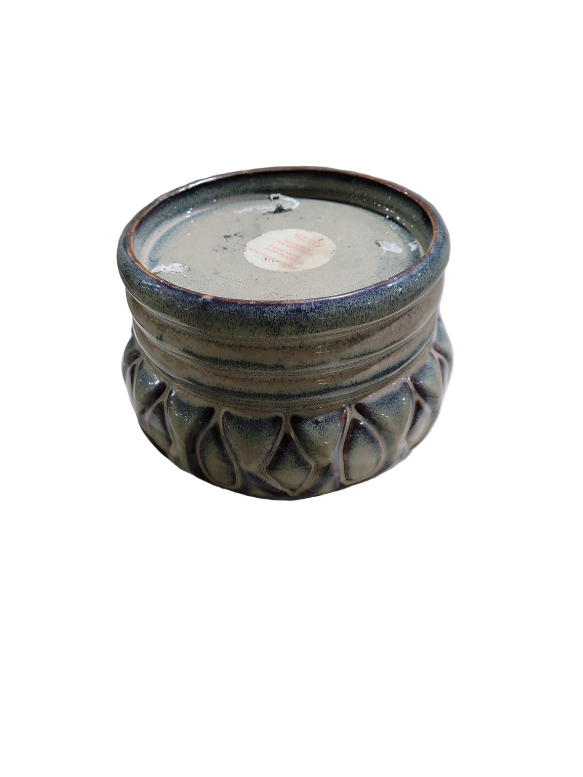 Bombay Glazed Ceramic Tabletop Planter / Candle Holder Base