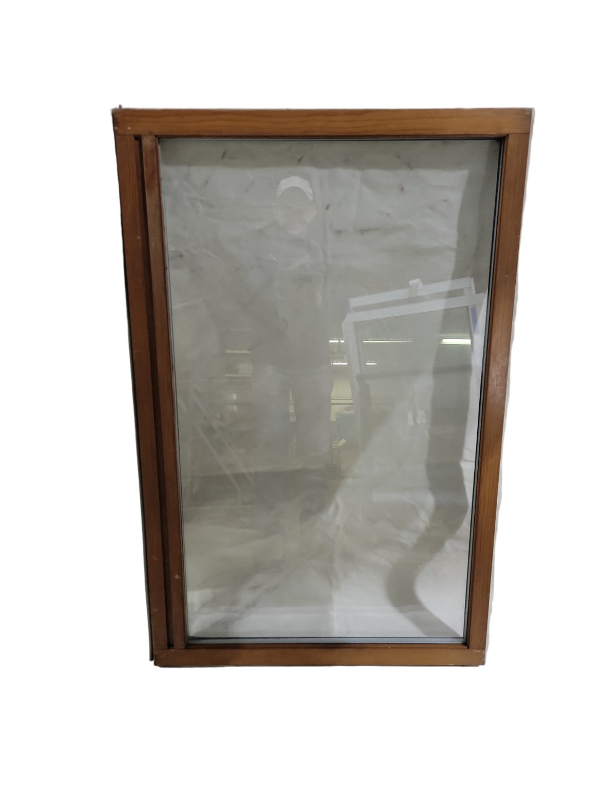 Modern Aluminum-Clad Fixed Window with Wood Interior – 42 ⅝” x 27 ¾”