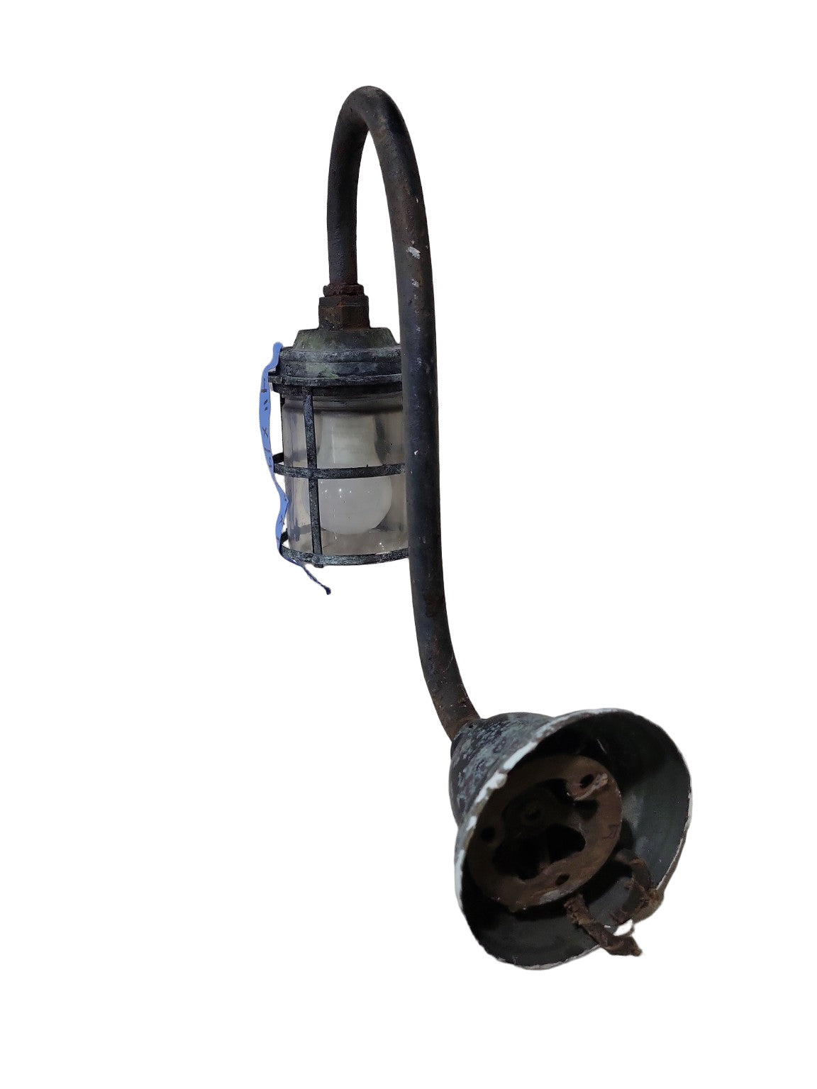 Antique Industrial Gooseneck Cage Light – Russell & Stoll Co. New York