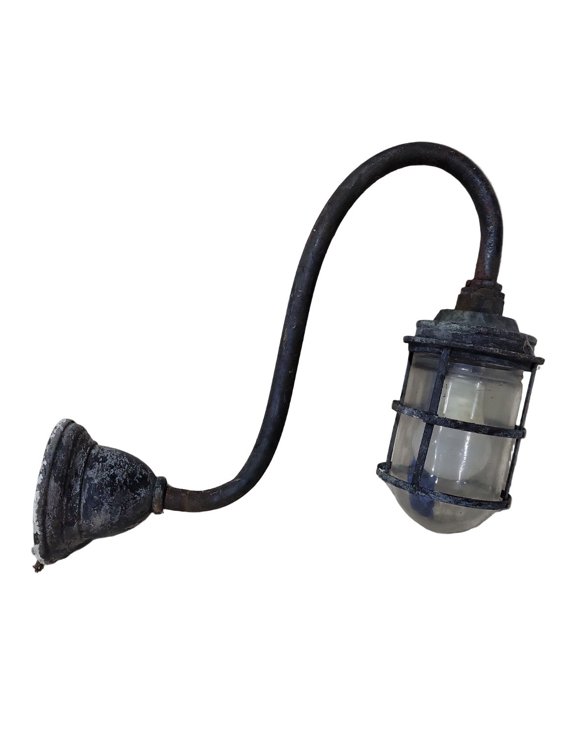 Antique Industrial Gooseneck Cage Light – Russell & Stoll Co. New York