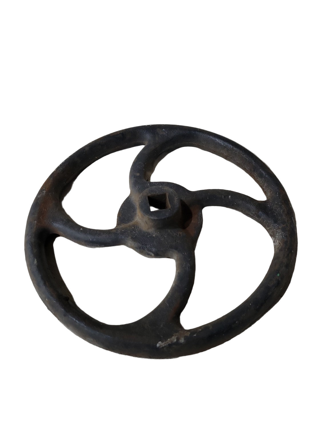 Vintage Cast Iron Valve Wheel – Industrial Handwheel