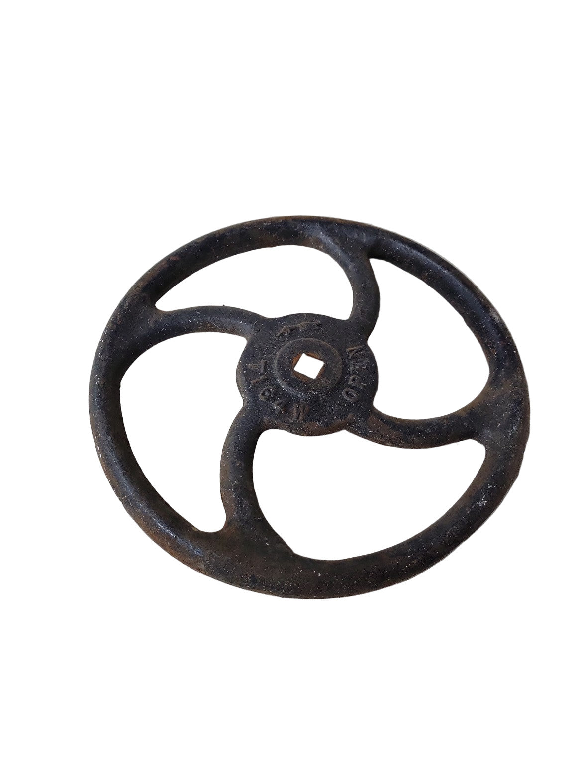 Vintage Cast Iron Valve Wheel – Industrial Handwheel