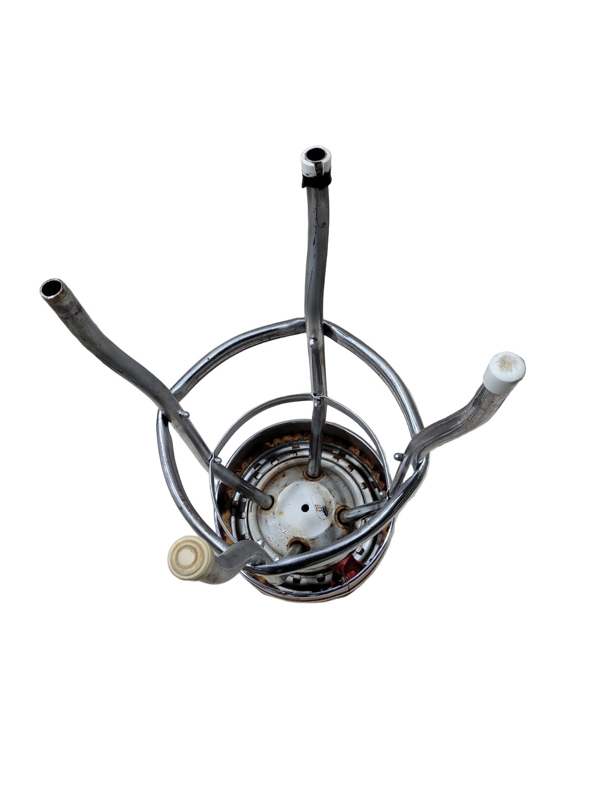 Vintage Hamilton Mfg. Red Vinyl Swivel Bar Stool – Chrome Base, 15" Seat