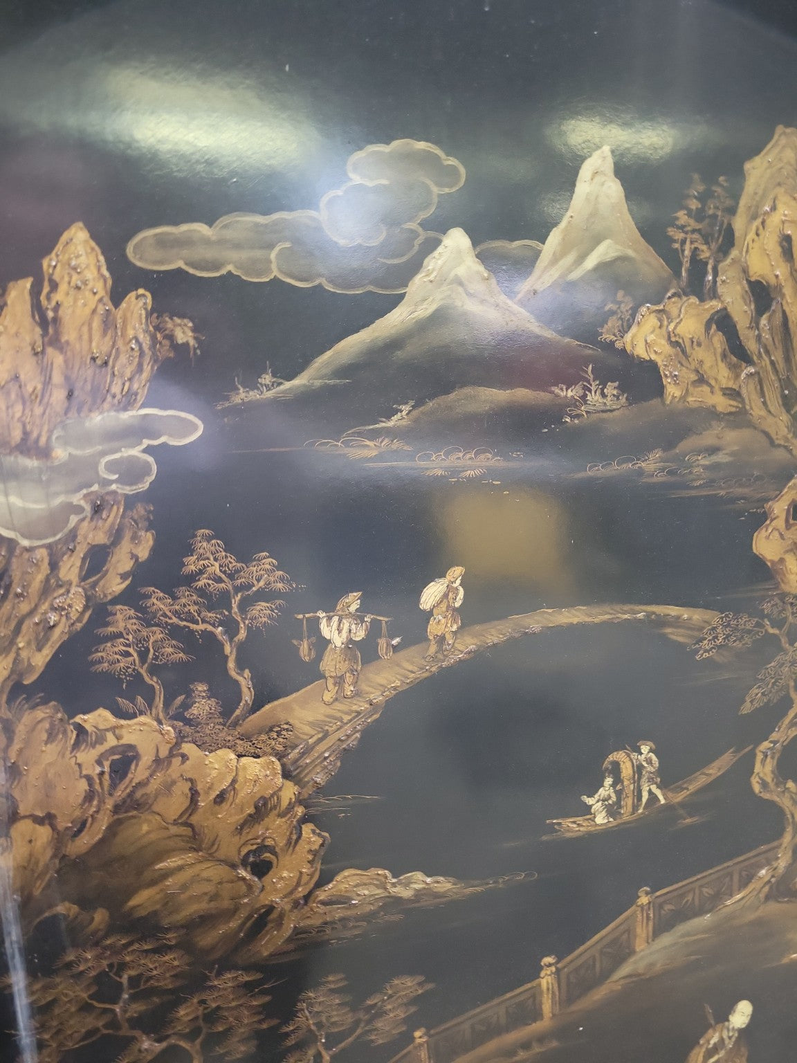 Pair of Hand-Painted Chinoiserie Panels – Bratenahl Place Bistro Salvage