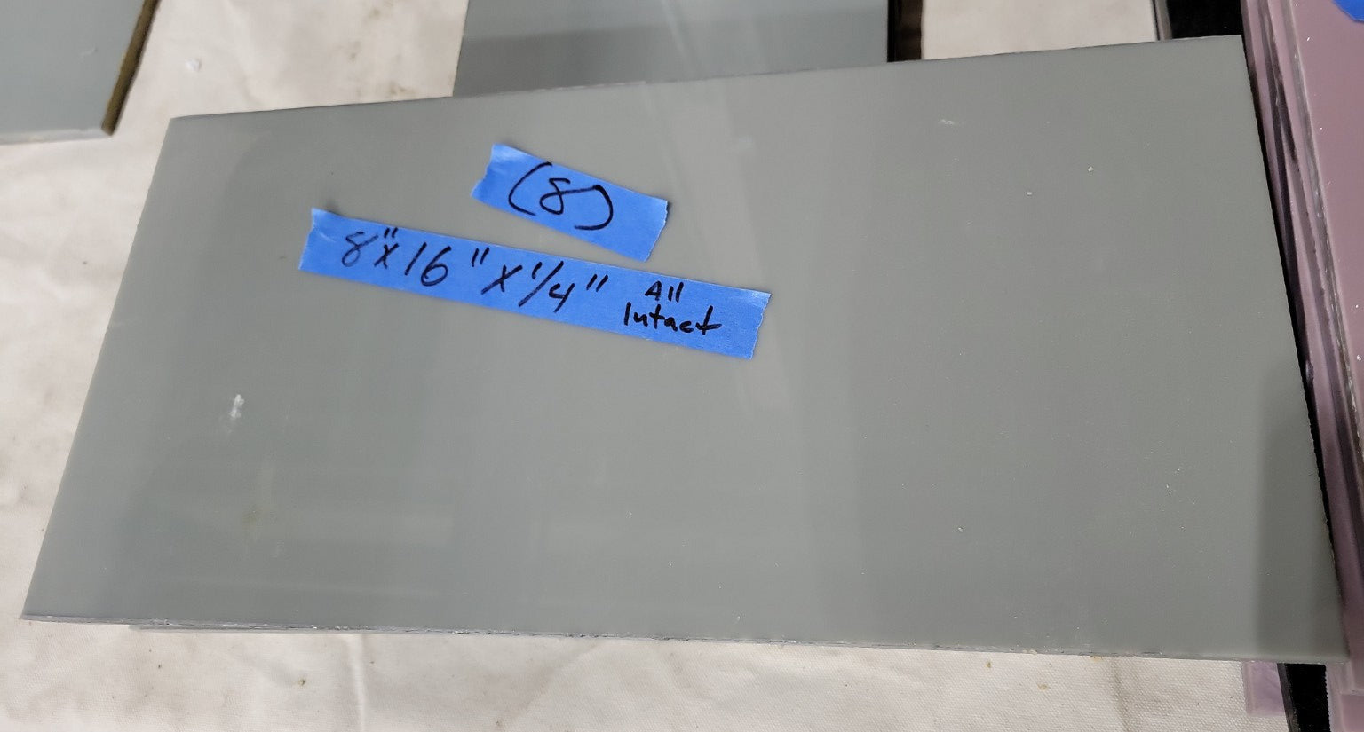 Vintage Vitrolite Glass Tiles – Gray Assorted Cuts