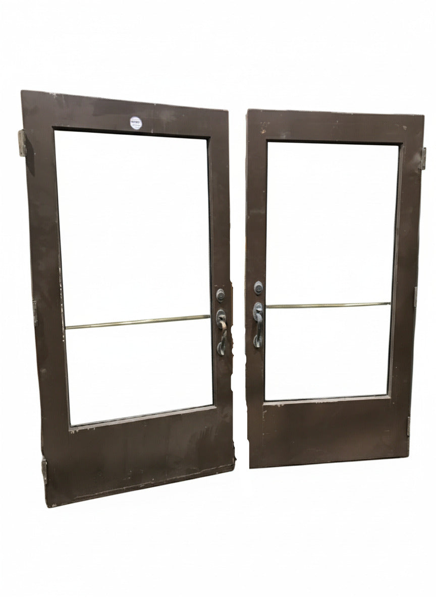 Commercial Wood & Glass Double Doors - 41" W x 84" H ea.