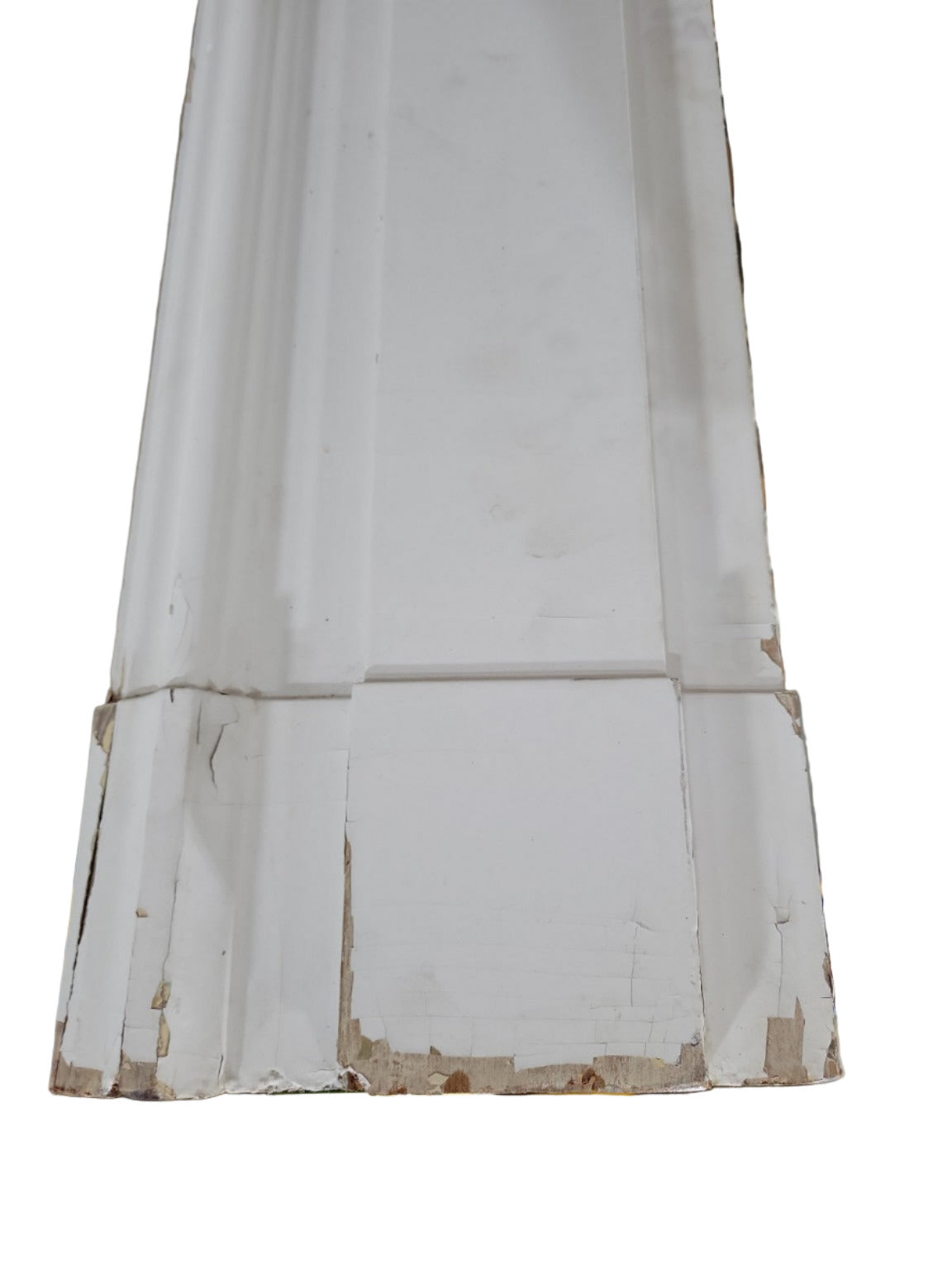 Antique White Painted Fireplace Mantel – Solid Wood, 72" x 51 ⅜"