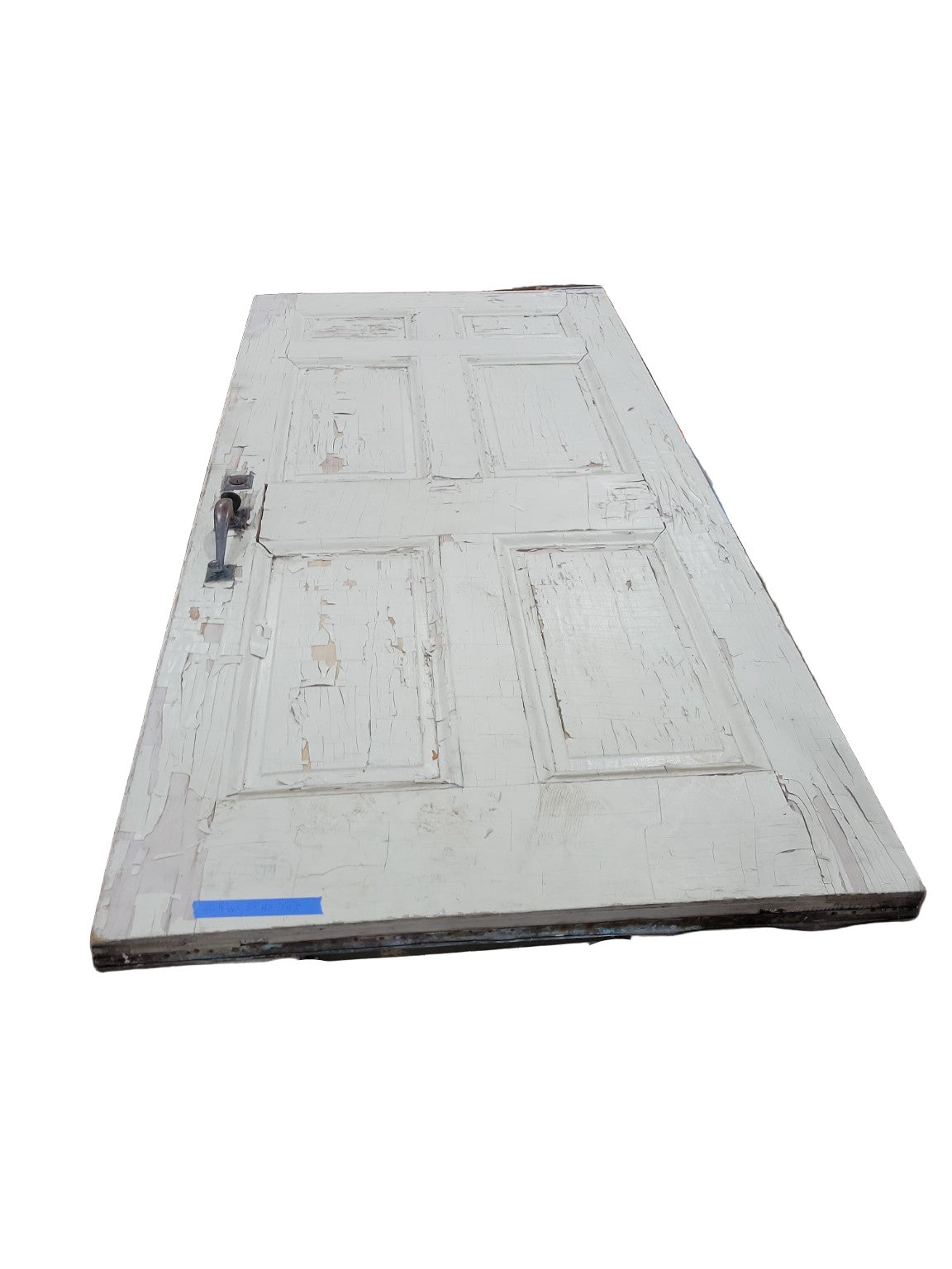 Antique 6-Panel Wood Door with Original Yale Hardware – 40 ⅛" x 83"