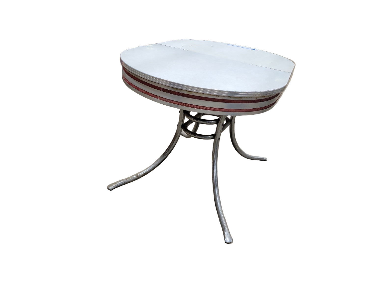 Mid-Century Chrome and Formica Kitchen Table – Oval Top