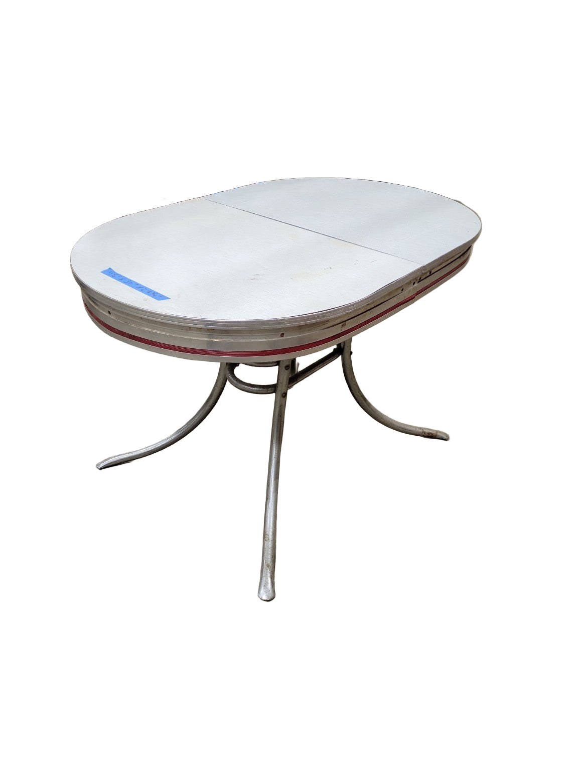 Mid-Century Chrome and Formica Kitchen Table – Oval Top